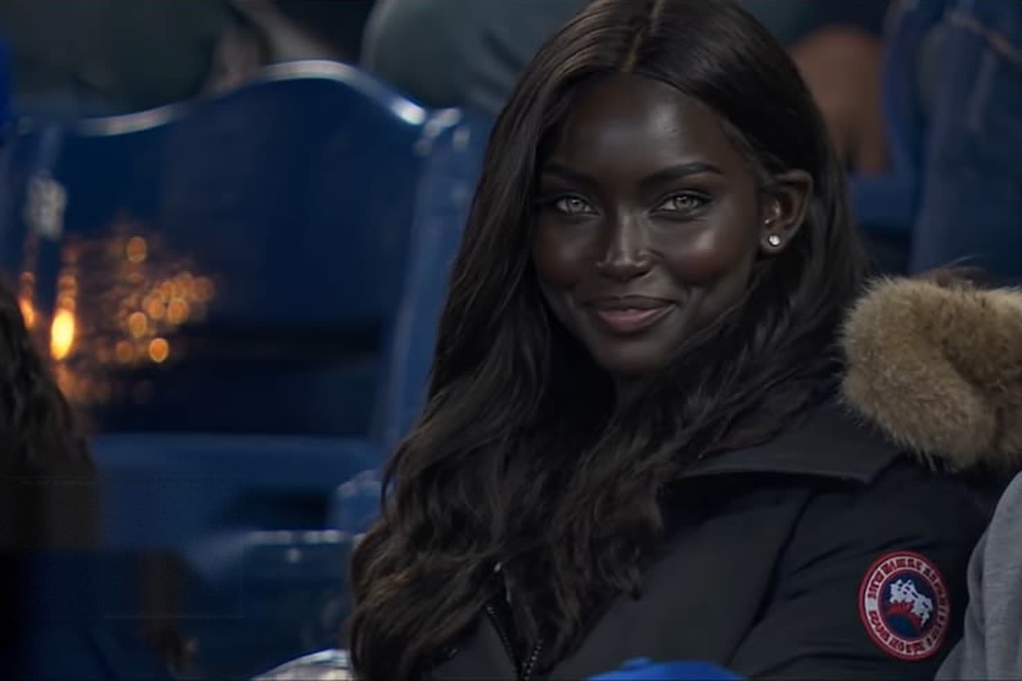 Jeyla Shore smiling, spotted in the crowd
